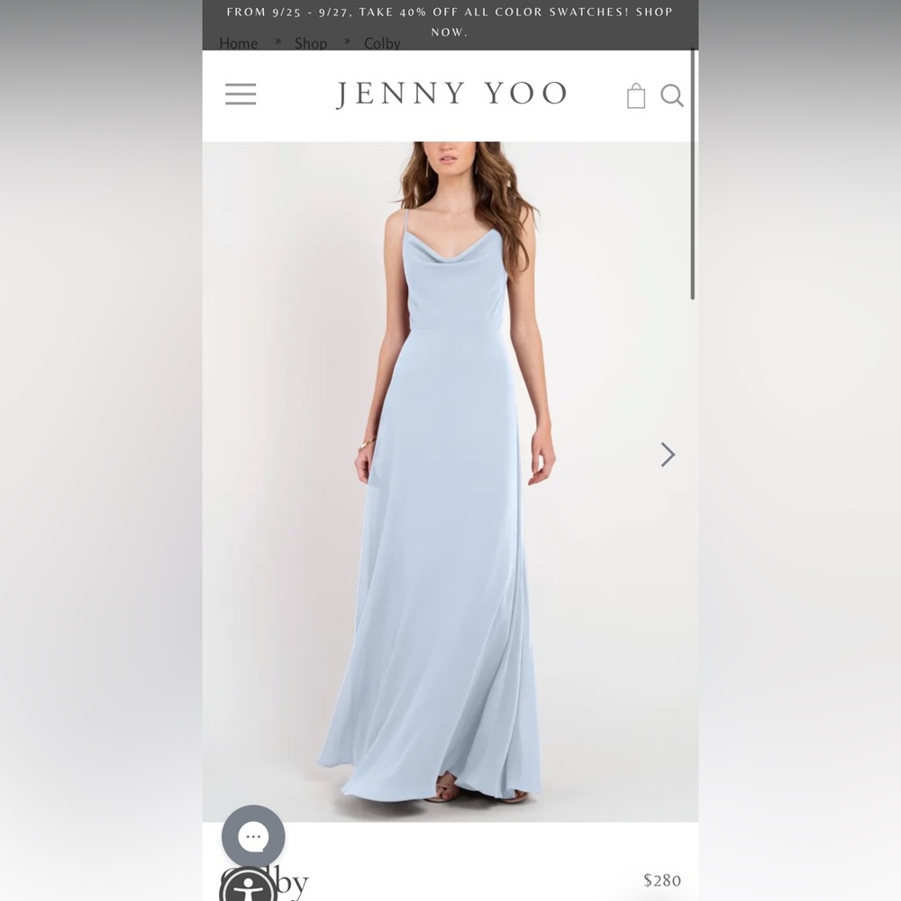 Jenny Yoo Colby Bridesmaid dress Whisper Blue size 2